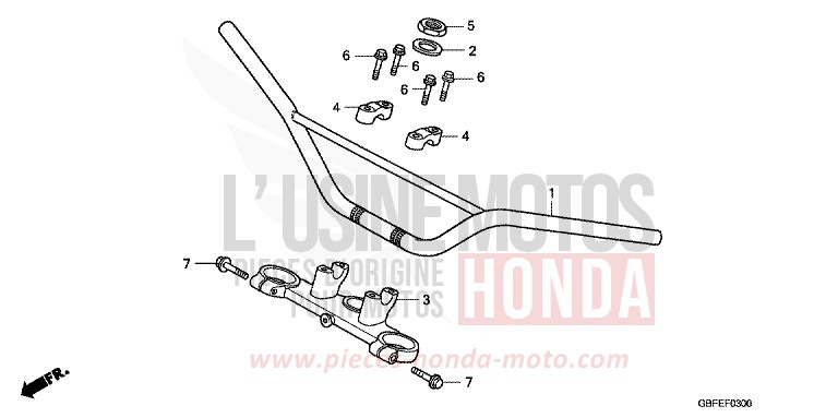 ROHRGRIFF von CR85R "Big Wheel" EXTREME RED (R292) von 2007